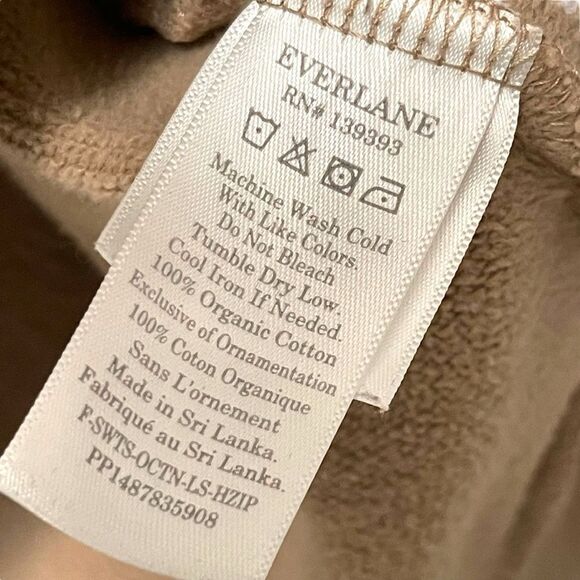 EVERLANE Half Track Zip Sweatshirt in Burnt Sugar XL - Picture 4 of 6